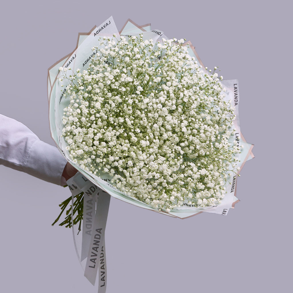Lush White Gypsophila Bouquet